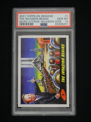 2021 TOPPS ON DEMAND MARS ATTACK INVASION 2026 THE INVASION BEGINS PSA 10 GEM MT - Image 1 of 2