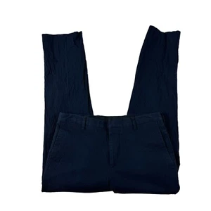 Paul Smith Blue Cotton Seersucker Mens Flat Front Trouser Size 28X26 - Picture 1 of 5