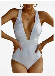 swimsuits for women white Stylish New With Tags XL True To Size - Picture 1 of 3