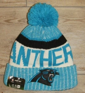 Carolina Panthers New Era On-Field Fleece Lined Cuffed Winter Knit hat cap Men's - Picture 1 of 3