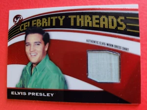 ELVIS PRESLEY WORN DRESS SHIRT SWATCH RELIC CARD 2005 TOPPS PRISTINE THREADS EP - Picture 1 of 2