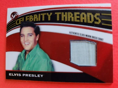 ELVIS PRESLEY WORN DRESS SHIRT SWATCH RELIC CARD 2005 TOPPS PRISTINE THREADS EP - Image 1 of 2