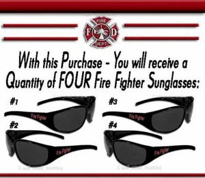 Menge 4 Feuerwehr SONNENBRILLEN Feuerwehrmann Rettung Feuerwehrmann Held HEISSE Sonnenschirme Papa - Bild 1 von 13