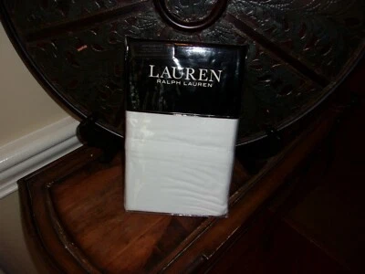 Fundas de almohada Ralph Lauren Dunham blanco satén 300TC King nuevas en paquete Foto 1 de 3