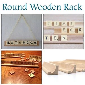 19/36cm Wooden Rack Replacement Tiles Numbers Letters Round Edge 1-8pcs - Picture 1 of 31
