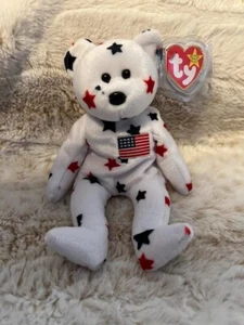 RARE TY GLORY Beanie Baby with Numbered Tush Tag and Tag Errors - Picture 1 of 4