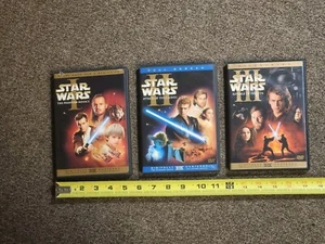 Star Wars Prequel Trilogy 1-3/6 Disc Set DVD Lot: Wide Screen and Bonus Extras. - Picture 1 of 10