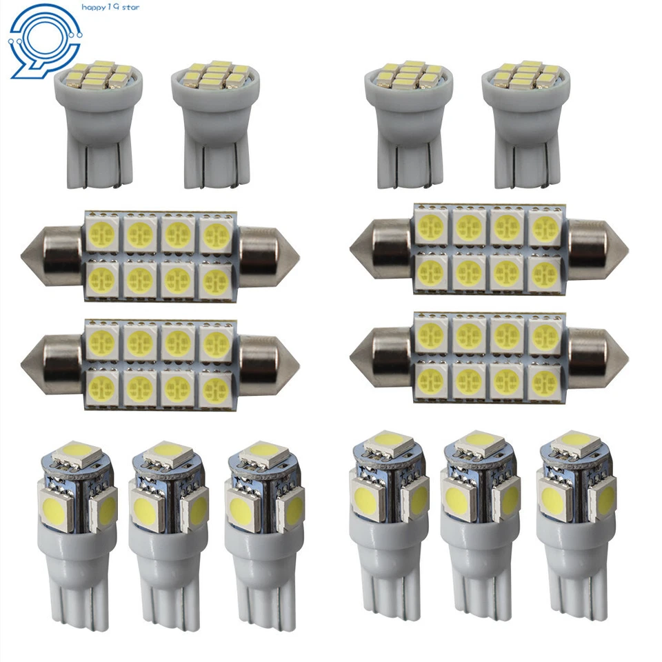 14x LED White Light Interior Package kit For 1999-2016 Ford F250 F350 Super Duty Foto 1 de 4