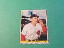 1949 EUREKA BASEBALL SPORTSTAMPS TONY CUCCINELLO #81 CINCINNATI REDS