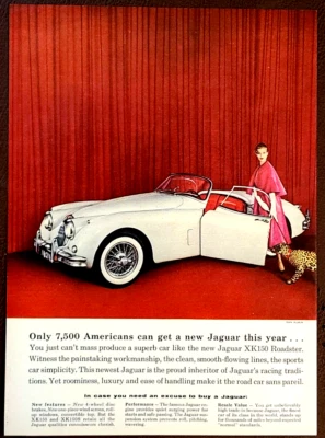Jaguar XK150 Roadster Original 1958 Vintage Print Ad Wall Art - Image 1 of 2
