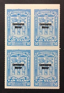 BroadviewStamps Canada #SL78 Saskatchewan Law Stamp, Cannington Manor. CV$240 - Picture 1 of 2