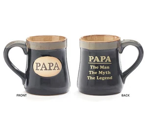 Porcelain Coffee Mug Father Dad "Papa" Message Inscribed The Legend 18 oz Gift - Picture 1 of 1