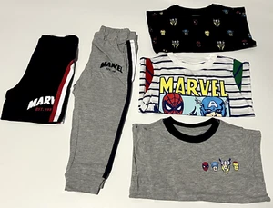 Marvel Avengers Spider Man 5 Piece Set Tee Shirts Shorts Sweatpants 3T 4T - NEW - Picture 1 of 4