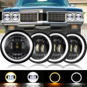 Proyector de faros LED 4x 5 3/4 5,75" haz sellado para Impala Corvette Caprice - Imagen 1 de 12