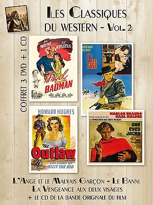 3 DVD + 1 CD : The Outlaw - Angel and the Badman - One-Eyed Jacks / IMPORT