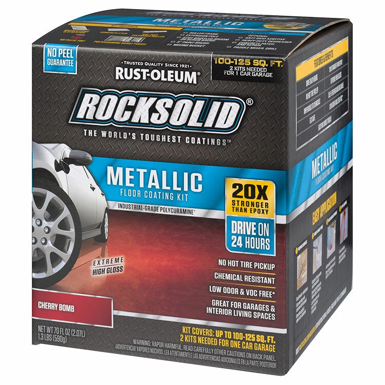 Rust-Oleum  RockSolid  Metallic Floor Coating Cherry Bomb - Image 1 of 1