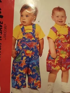 UC Sz Med Lrg Toddler Overalls Shirt Sewing Pattern Stitch n' Save McCall's 6268 - Picture 1 of 2