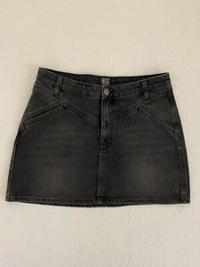 BDG Womens Skirt Size M Gray 100% Cotton Front Zip Pockets #2035 - Picture 1 of 6