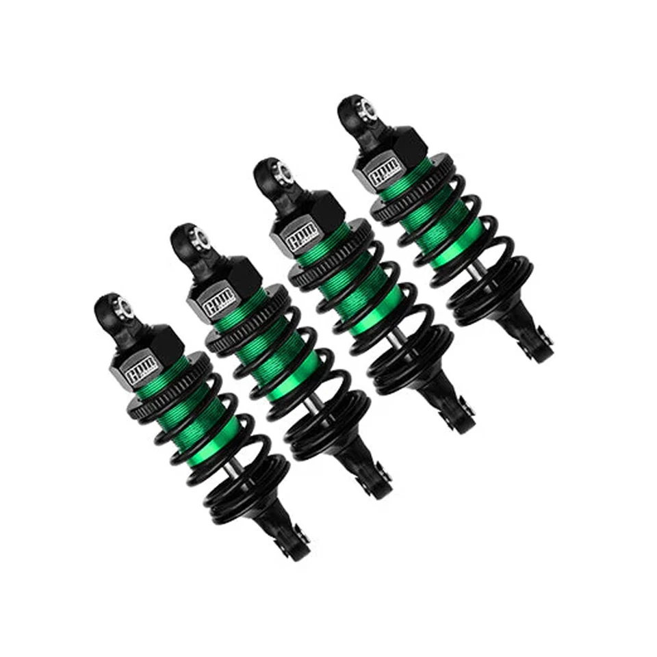 GPM Alum 6061 Alloy F+R (60mm) Oil Filled Ultra Shocks Green for 4-Tec Drift Car - Image 1 of 1