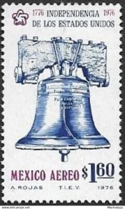 SKV) 1976. Mexico. Independence of the United States. Airmail, 1 stamp SC C523. - Picture 1 of 1