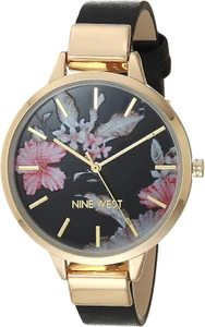 Nine West Women'S Floral Dial Smooth Strap Watch - Picture 1 of 3
