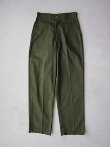 Vintage 80s US Army OG-507 Fatigue Pants 26x29 Green Military Ideal Zipper - Picture 1 of 7