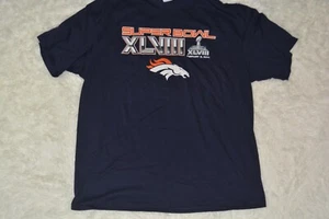 T-shirt calcio manica corta Denver Broncos Super Bowl XLVIII 48, taglia XL - Foto 1 di 10