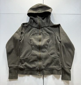 Lululemon Scuba Hoodie Womens 6 Brown Full Zip Sweatshirt Athleisure Athletic - Picture 1 of 7