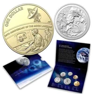2019 RAM Moon Landing 6-COIN MINT SET - Bild 1 von 2