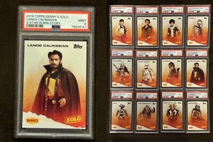 PSA 10 9 8 2018 TOPPS SOLO: A STAR WARS STORY COMPLETE SET Graded DENNY'S PROMO