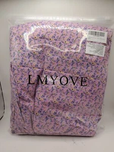 LMYOVE Young Girls Pioneer Dress 5yrs To 12yrs Purple Flowers /w Bonnet & Apron - Picture 1 of 4