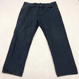 Rag & Bone Jeans Mens 38x26 Black Denim Button Fly Straight Fit Pants Made USA - Picture 1 of 10