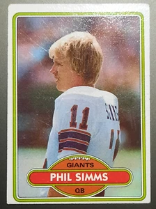 PHIL SIMMS-1980 TOPPS-NOVATO-RC 🏈 TARJETA DE FÚTBOL AMERICANO-NUEVA YORK NY GIANTS-#225 FAIR - Imagen 1 de 5