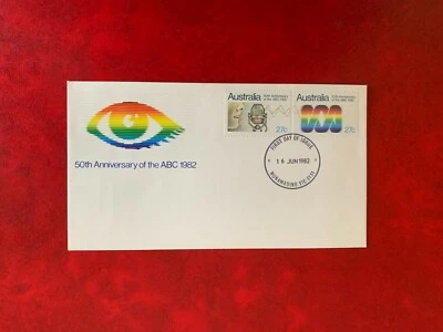 AUSTRALIA 1982 FDC ABC BROADCASTING ANNOUNCER MICROPHONE EYE - Image 1 of 2