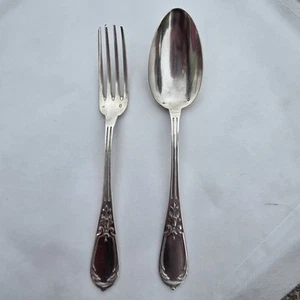 05L19 ANCIEN COUVERT CUILLERE FOURCHETTE ARGENT MASSIF MINERVE 156 GRAMMES - Picture 1 of 11