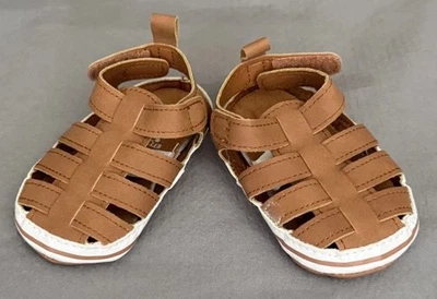 Beverly Hills Polo Club Baby Infant Toddler Boys Brown Sandals, Hook & Loop sz 3 - Image 1 of 4