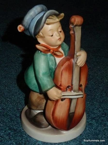 "Sweet Music" Goebel Hummel Figurine #186 TMK6 Cute Little Boy Playing The Cello - Picture 1 of 9