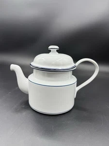 Cafetera Dansk Bistro blanca azul cerámica Portugal - Imagen 1 de 9