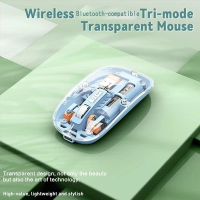 Wireless Rechargeable Mouse with 3 Connection Modes and Adjustable DPI - Image 1 of 4