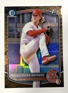 Quinn Matthews 2025 Bowman Chrome Prospects Reptilian Refractor #BCP-25 - Picture 1 of 1