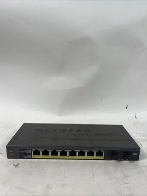 Netgear ProSafe GS110TP 8 Port Gigabit PoE Smart Switch **No AC Adapter** - Image 1 of 4