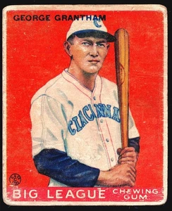 1933 Goudey #66 George Grantham RC, VG 3 Cincinnati Reds - Foto 1 di 2