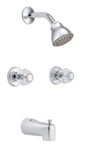 New MOEN Chateau 2919EP 2-Handle Tub and Shower Faucet Chrome Valve Included - Picture 1 of 2