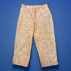 St Johns Bay Womens Size 12 Capri Floral High Rise 30x20 - Picture 1 of 6