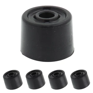 Rubber Door Stops Buffers, Stoppers or Screw-On Feet - 4-Pack - Black - Imagen 1 de 4