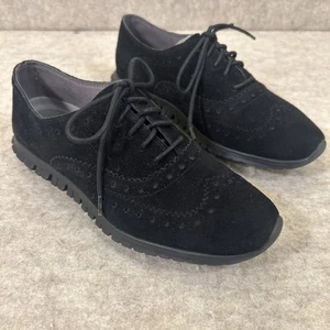 Scarpe Oxford Cole Haan Zerogrand nere scamosciate a coda di rondine da donna taglia 7 B - Foto 1 di 13