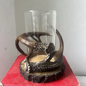 Vintage Home Accents “Christmas Lodge” Faux Antler Candle Holder New In Box - Picture 1 of 10