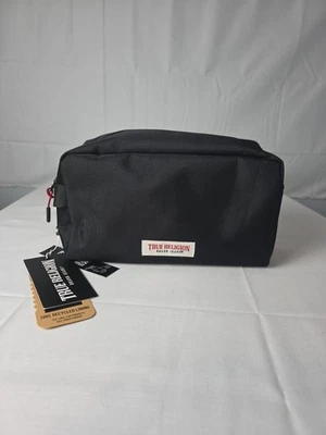 NUEVO TRUE RELIGION Hombre Negro Viaje Doble Kit Bolso sin asas Bolso con cremallera  Foto 1 de 4