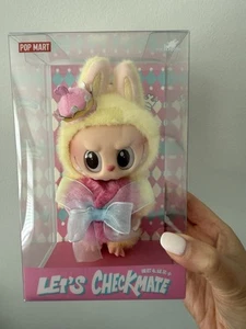 New POP MART The Monsters Let’s Checkmate Series Yellow Plush Labubu AUTHENTIC - Picture 1 of 3