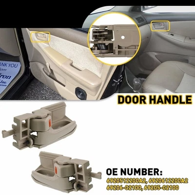 2x Side Inside Interior Left&Right Door Handle Beige For 2007-2008 Scion tC Spec - Image 1 of 4